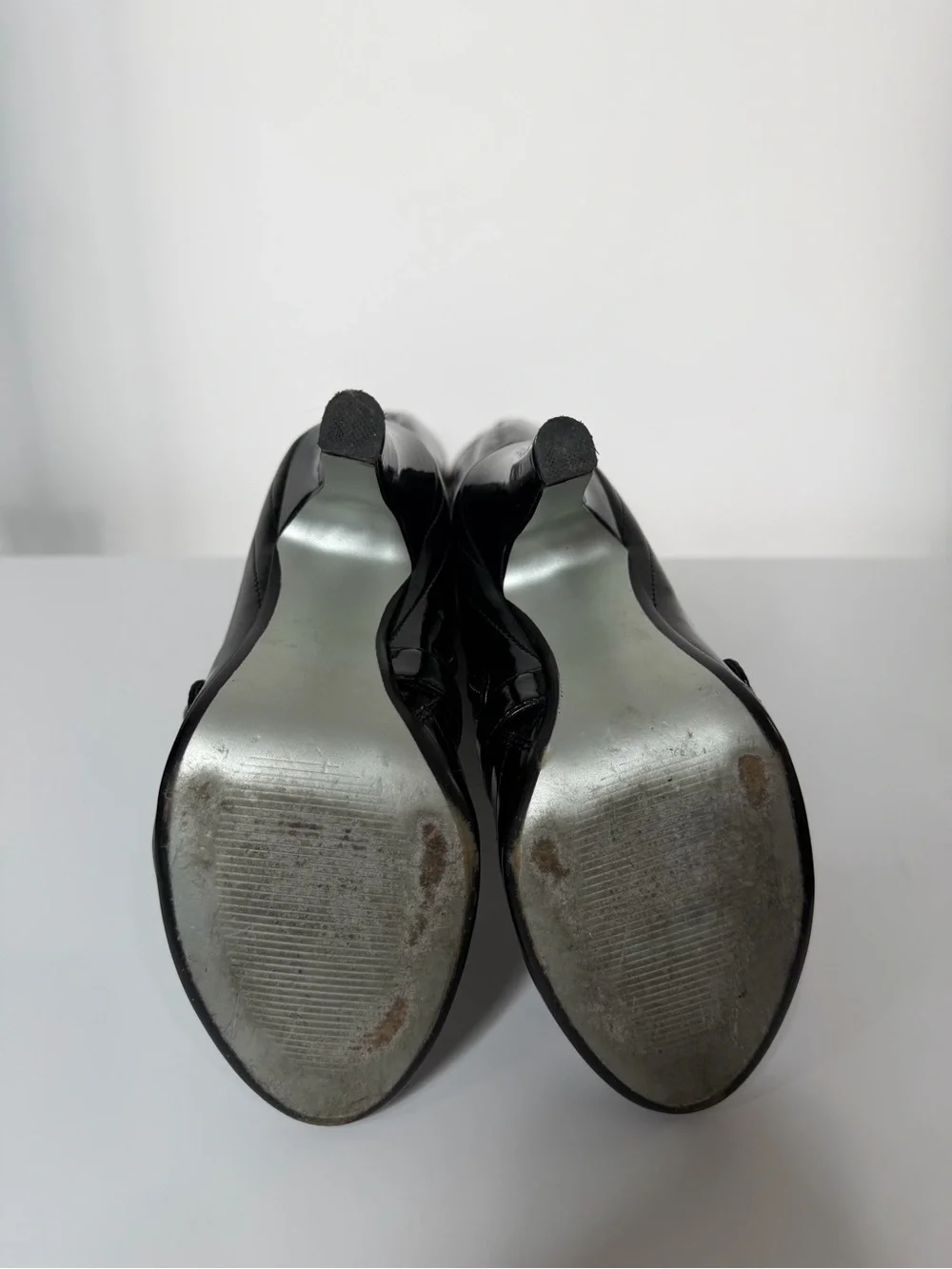 MIA Black Patent Stiletto Boots